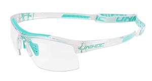 Sportsbriller - Unihoc floorball briller til unge - Energy junior, Krystal/Turkis